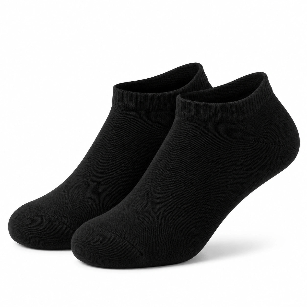 Chaussettes basses 43-46 en textile noir - style uni pour usage quotidien