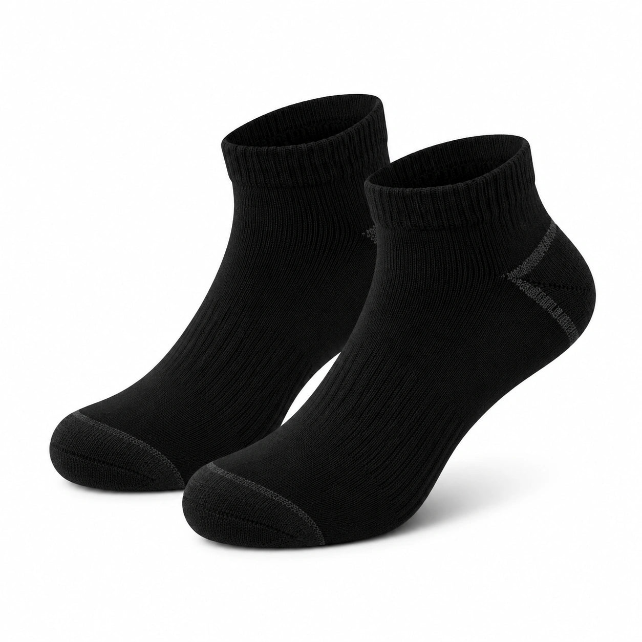 Chaussettes courtes 35-38 en maille noire pour sport et quotidien