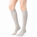 Chaussettes hautes 35-38 en maille grises pour usage quotidien