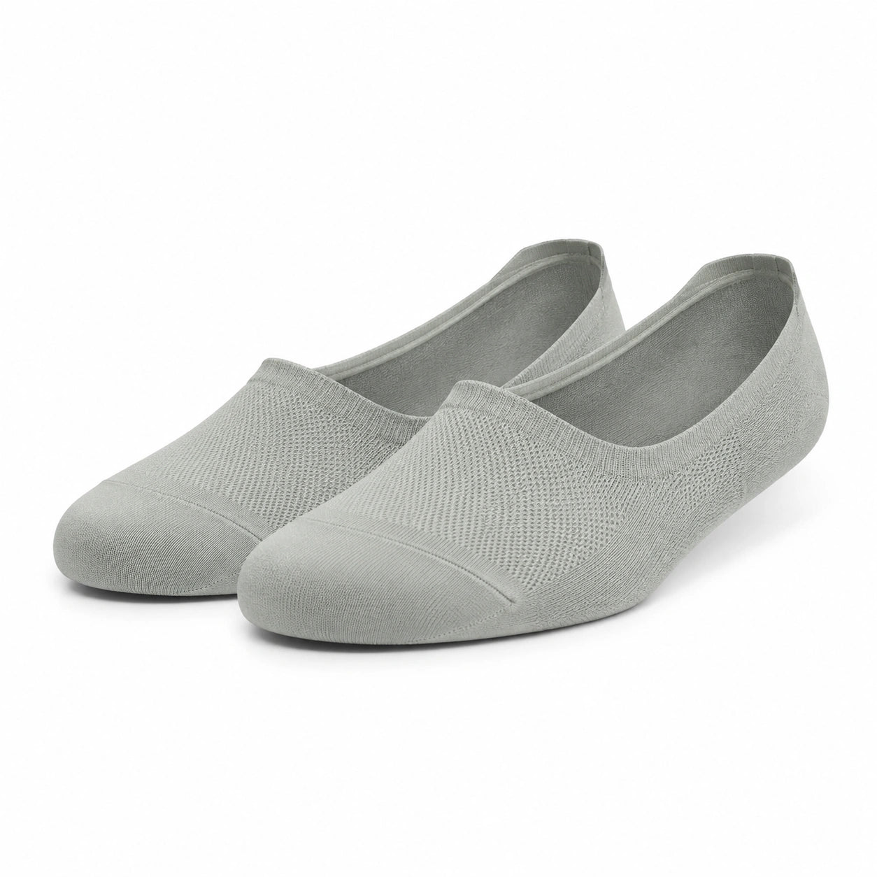 Chaussettes invisibles 39-42 en maille gris clair respirantes pour chaussures basses