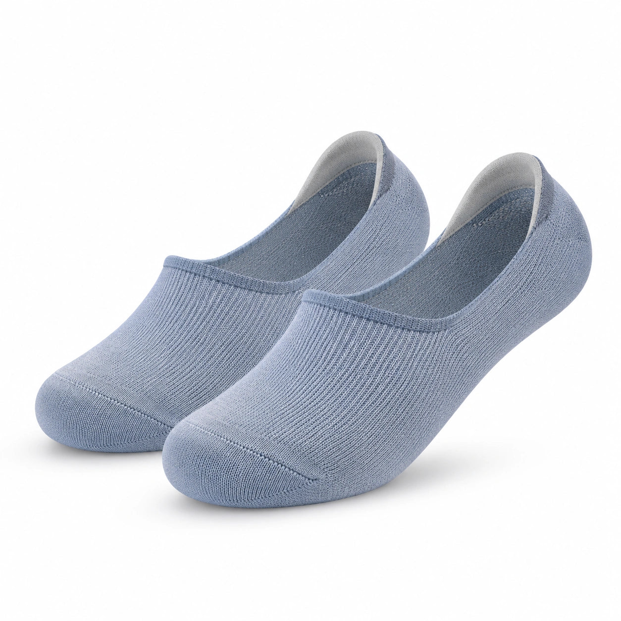 Chaussettes invisibles 39-42 en textile tricoté bleu clair - coupe basse extensible